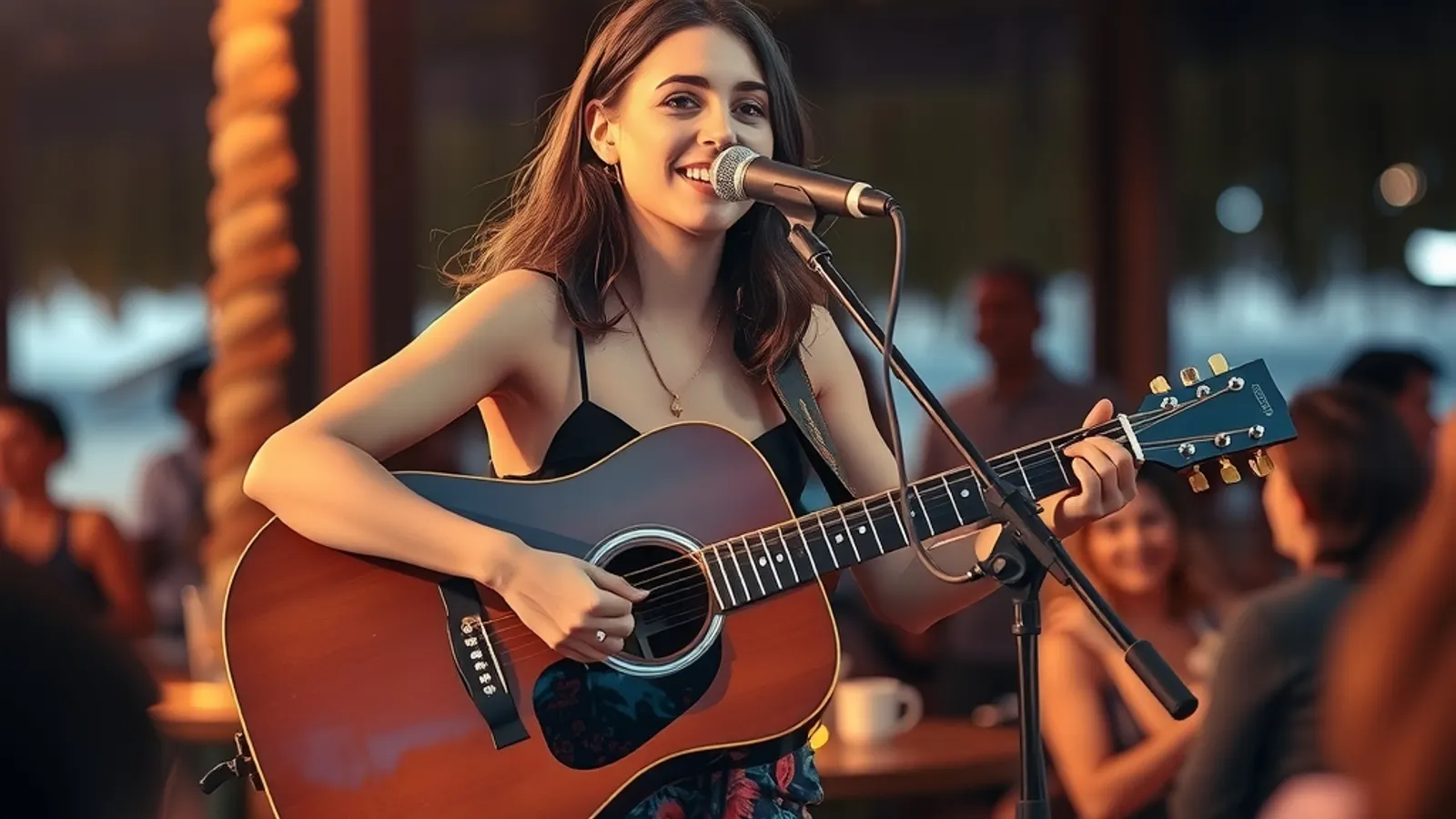 Show acústico no quiosque